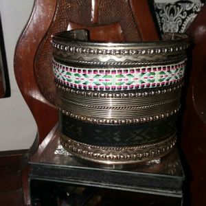One of a Kind bracelet with silver over bronze!
